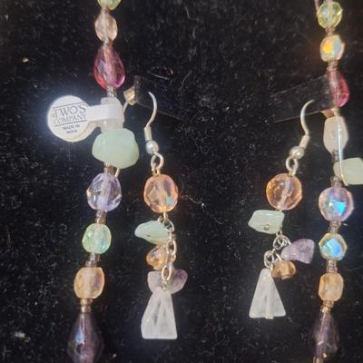 Beaded Necklace and earrings