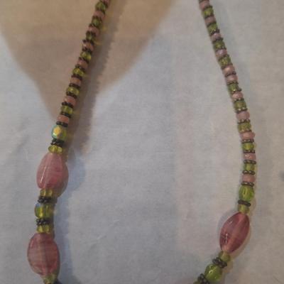 Necklace and frog brooch