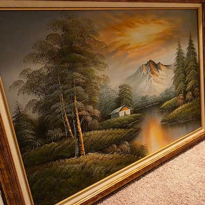 2 Mountain Scene Framed Art