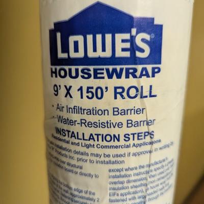 New Lowes Housewarp 9' x 150' Roll Air Infiltration Barrier