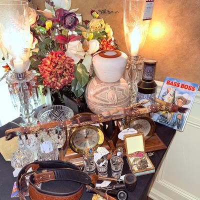 Sale Photo Thumbnail #1: - Table, table cloth, any display pieces, the lights on the left and right of the floral item (which are already sold and we used for lighting) Are not included .

NO CHERRY PICKING or taking ONLY the items you want and leaving the rest! Please arrive wit