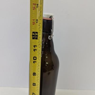 4 - Brown Beer Bottles With Lids