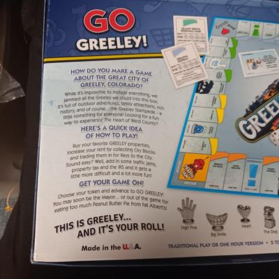 GREELEY-OPOLY BOARD GAME