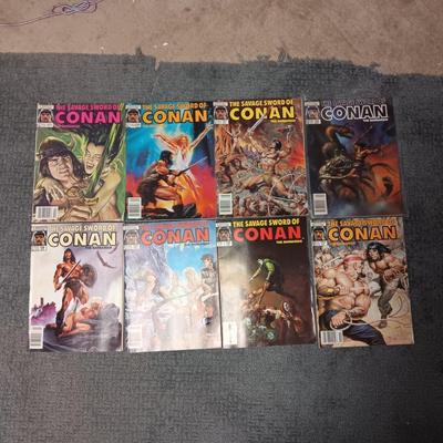 8 CONAN COMIC BOOKS