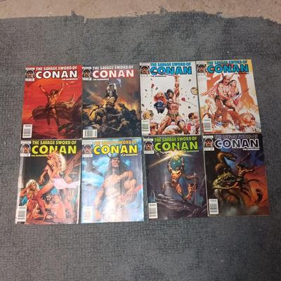 8 CONAN COMIC BOOKS