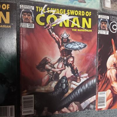 6 CONAN COMIC BOOKS