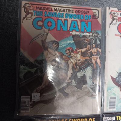 6 CONAN COMIC BOOKS