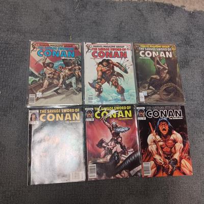 6 CONAN COMIC BOOKS