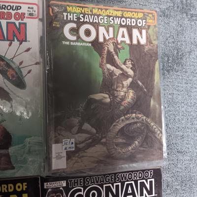 6 CONAN COMIC BOOKS