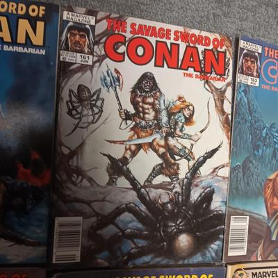 6 CONAN COMIC BOOKS