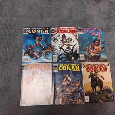 6 CONAN COMIC BOOKS