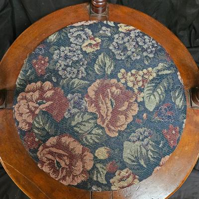 Antique Corner Chair with Upholstered Removable Seat