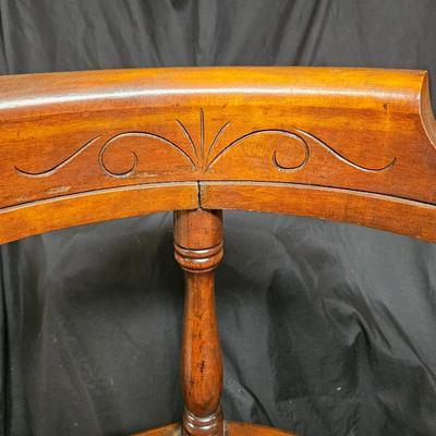 Antique Corner Chair with Upholstered Removable Seat