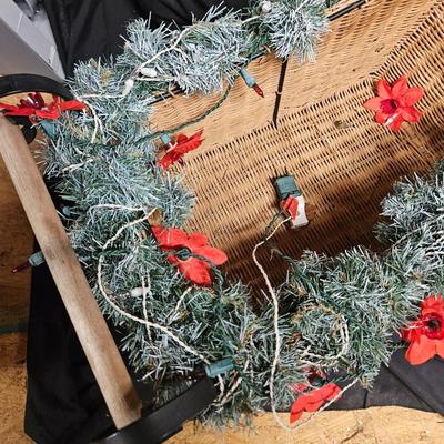 Vintage Light Up Christmas Sleigh Decor