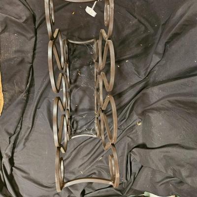 Vintage Wrought Iron Free Standing Wine Rack