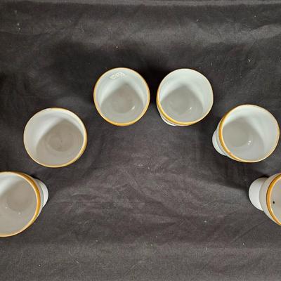 Antique Lot of 6 Japanese Egg Cups Hand Painted