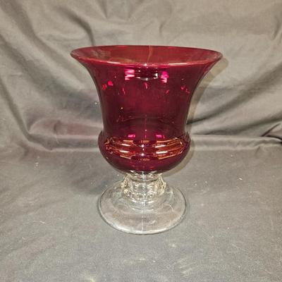 Antique Tall Ruby Vase - About 10" Tall