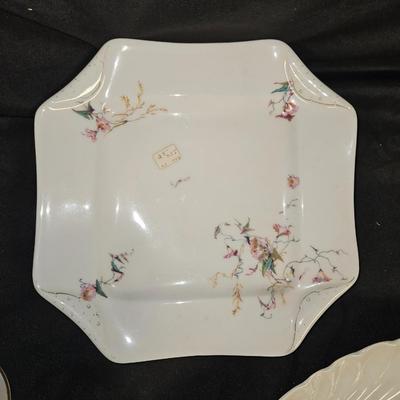 Lot of 4 Vintage Items Including Lefton Style Vase/Bowl, Decorative Plate and Salt Shaker