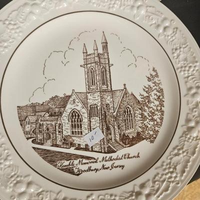 Lot of 4 Antique Collectible Church Plates - South Jersey and New York