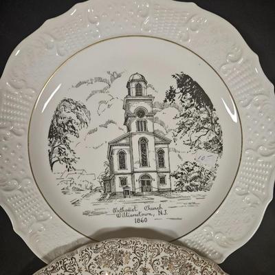 Lot of 4 Antique Collectible Church Plates - South Jersey and New York