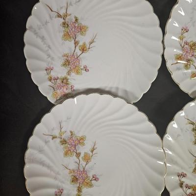 Set of 4 Limoges Style Porcelain Plates