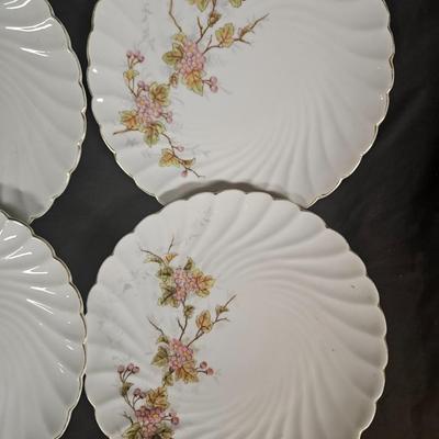 Set of 4 Limoges Style Porcelain Plates