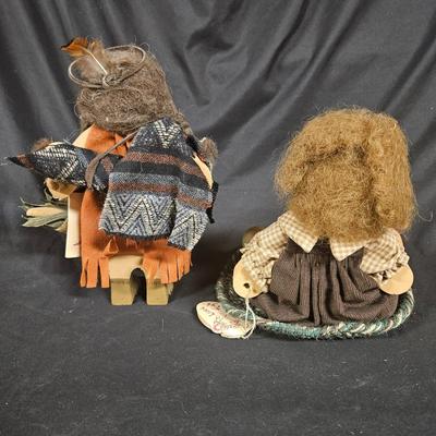 Lot of 2 Vintage Lizzie High Thanksgiving and Halloween Dolls