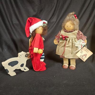 Lot of 2 Vintage Lizzie High Christmas Dolls
