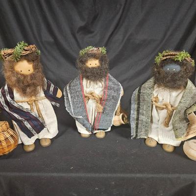 Lot of 3 Vintage Lizzie High Christmas Three Wise Men Dolls