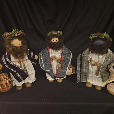 Lot of 3 Vintage Lizzie High Christmas Three Wise Men Dolls