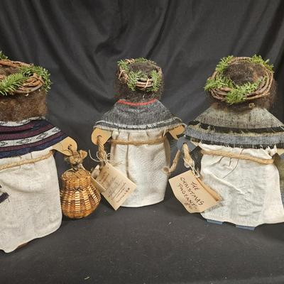 Lot of 3 Vintage Lizzie High Christmas Three Wise Men Dolls