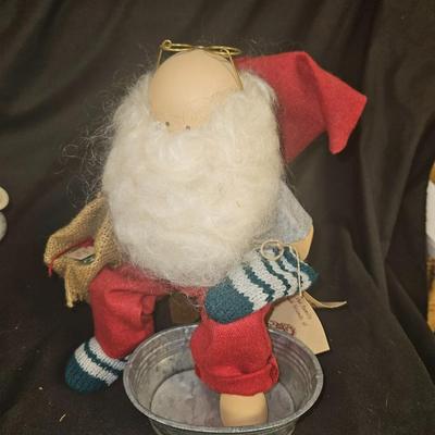 Lot of 2 Vintage Lizzie High Christmas Santa & Mrs. Clause Dolls