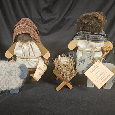 Lot of 4 Vintage Lizzie High Christmas Nativity with Sheep Dolls