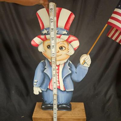 Vintage Hand Painted Uncle Sam Decoration