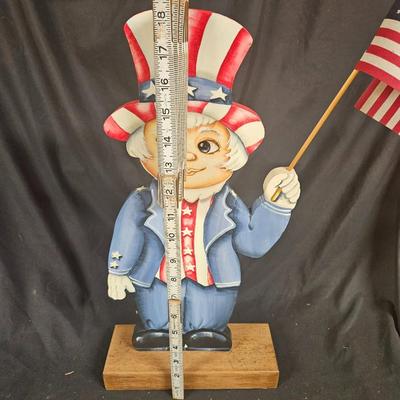 Vintage Hand Painted Uncle Sam Decoration