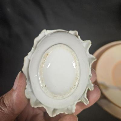 Lot of 5 Antique Items Including Lefton Egg and Trinket Boxes