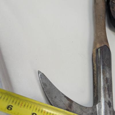 New South Wales Fire Brigade (NSWFB) Belt and Hatchet and a Cast Iron Spanner Wrench