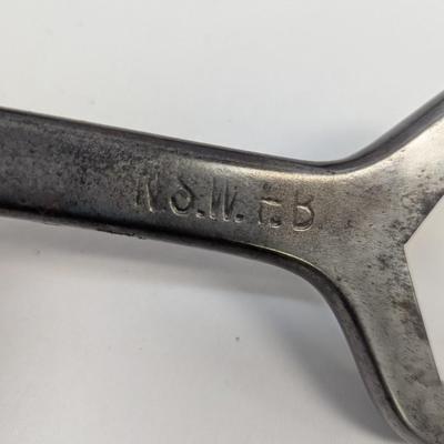 New South Wales Fire Brigade (NSWFB) Belt and Hatchet and a Cast Iron Spanner Wrench