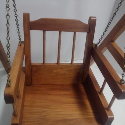 Solid Wood Teddy Bear or Doll Swing