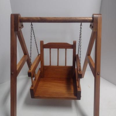 Solid Wood Teddy Bear or Doll Swing