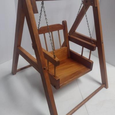 Solid Wood Teddy Bear or Doll Swing