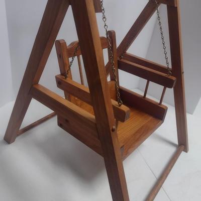 Solid Wood Teddy Bear or Doll Swing