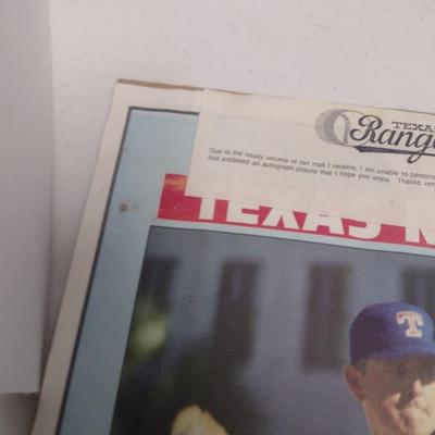 Autographed Nolan Ryan Texas Rangers Signed Poster on Cardboard Backing