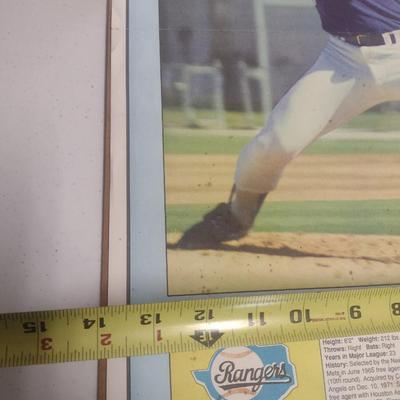 Autographed Nolan Ryan Texas Rangers Signed Poster on Cardboard Backing