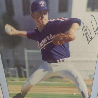 Autographed Nolan Ryan Texas Rangers Signed Poster on Cardboard Backing