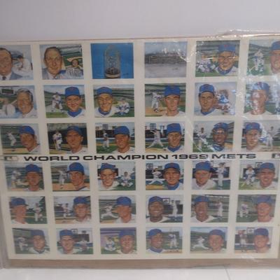1969 New York Mets World Champions Team Poster