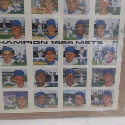 1969 New York Mets World Champions Team Poster