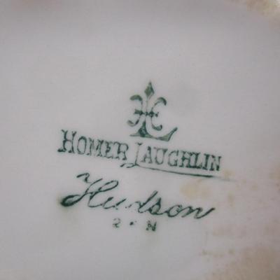Vintage Lefton China Small Pitcher - Homer Laughlin Hudson Gravy Boat - White Gold Porcelain Victorian Shoe - White China Cup &...