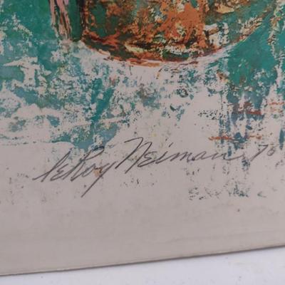 Leroy Neiman Signed 'Joe Namath' Print on Foam Art Board