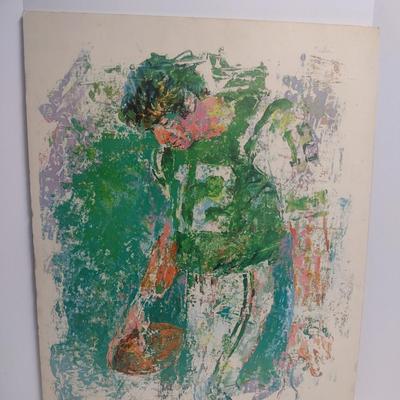 Leroy Neiman Signed 'Joe Namath' Print on Foam Art Board